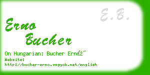 erno bucher business card